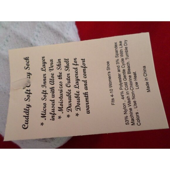 1 Pair Cozy Double Layer Aloe Infused Women Crew Cuddly Comfy Soft Sock 4-10 - Picture 2 of 3